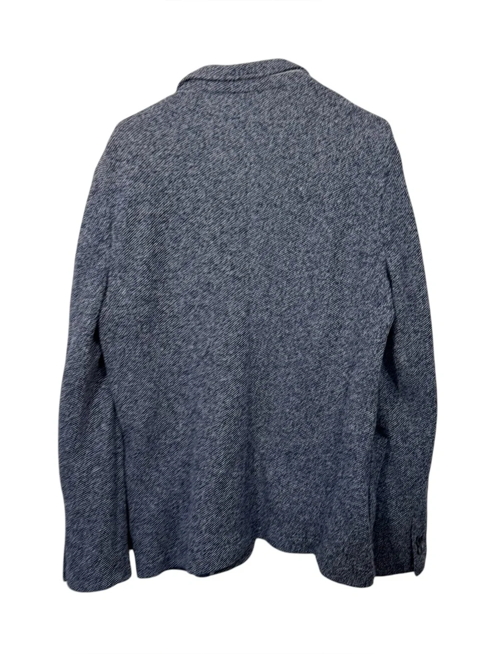 Zara Man Navy Textured Comfort Knit Blazer Sports Coat